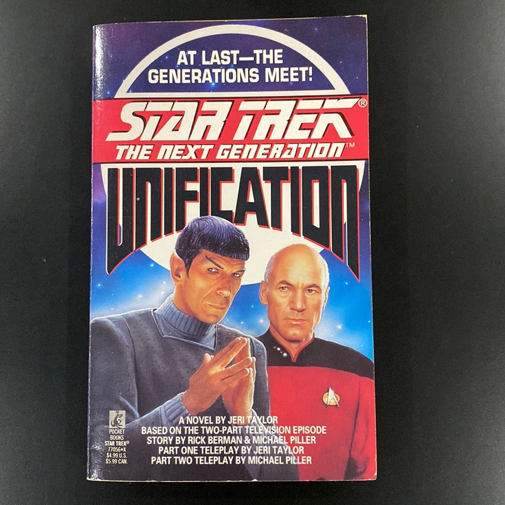 Star Trek: The Next Generation: Unification by Jeri Taylor - Paperback Novel